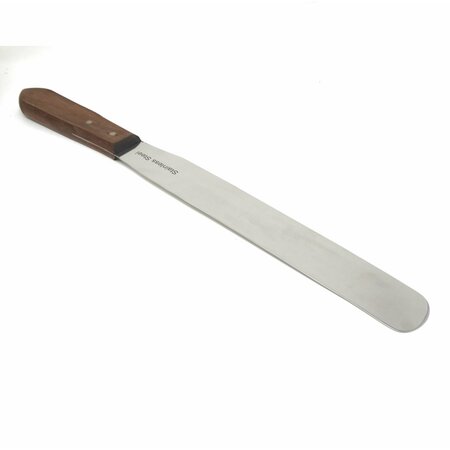A2Z SCILAB Icing Spatula Straight 10 Long Plain Blade Sturdy Wood Handle, Total Length 15.3 A2Z-ZR-WHS10